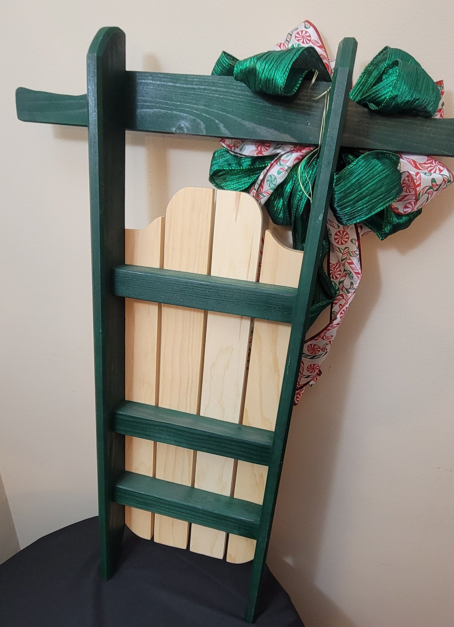 Green Winter Decor Sled