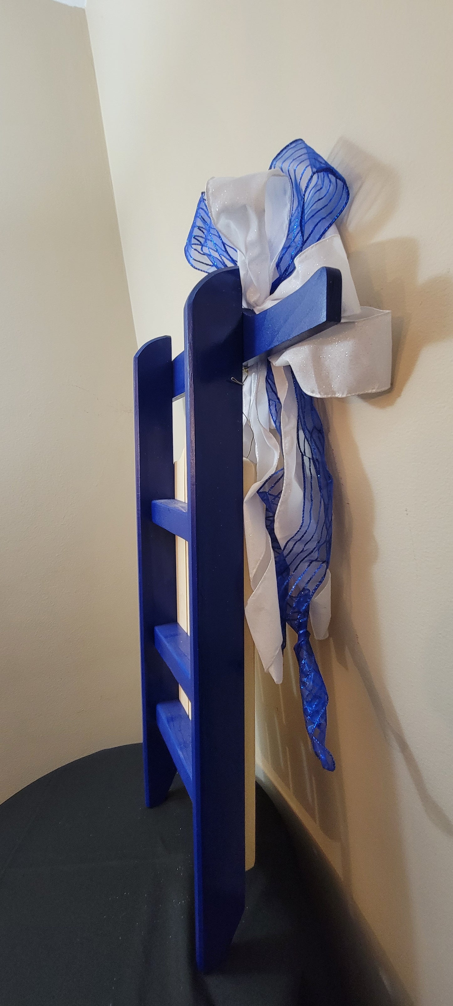 Blue Winter Elegance Sled Decor Sled