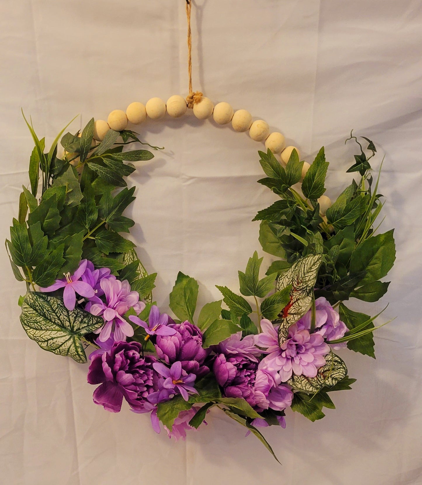 Purple Majesty Peony & Dahlia Wreath