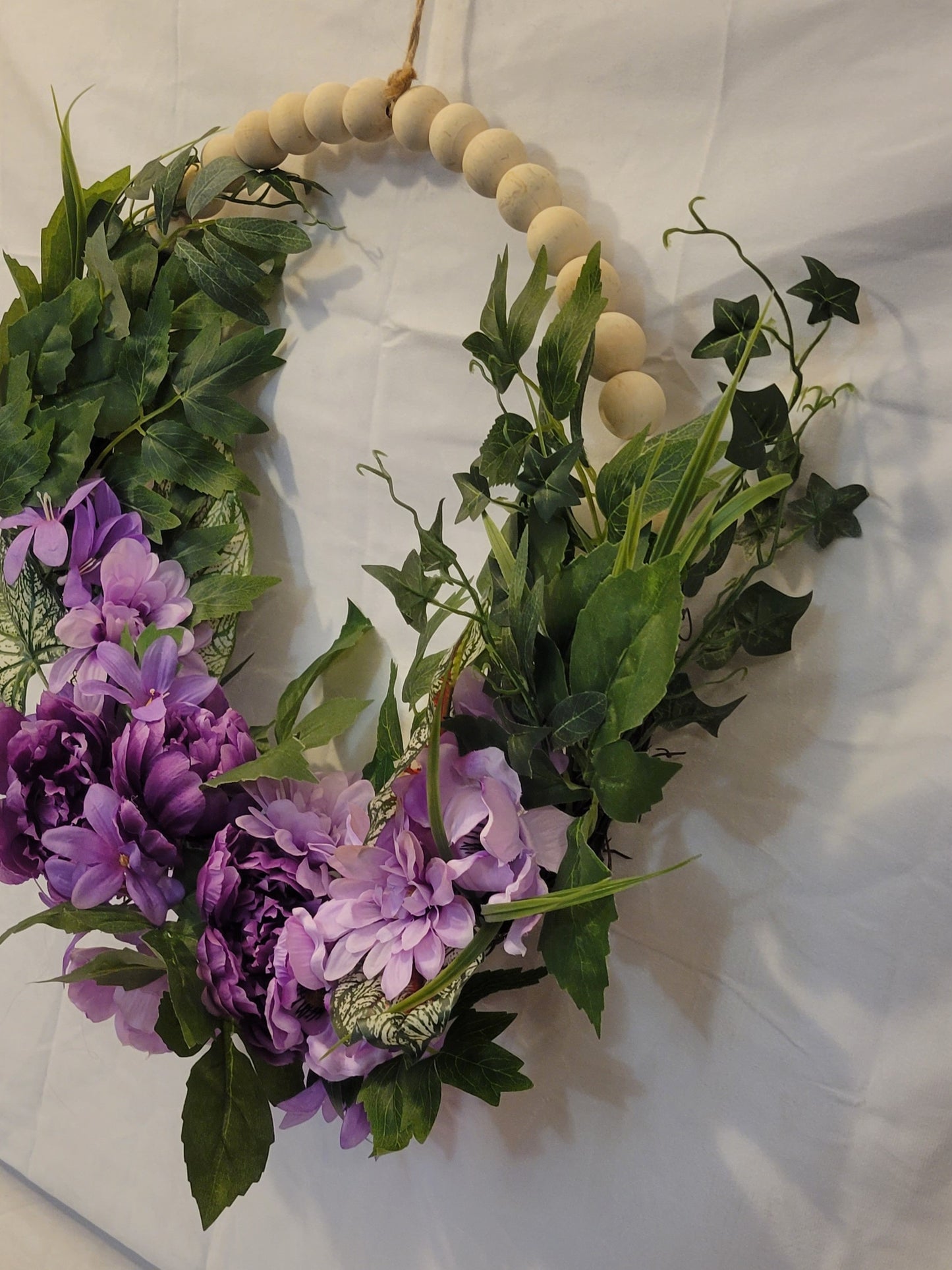 Purple Majesty Peony & Dahlia Wreath