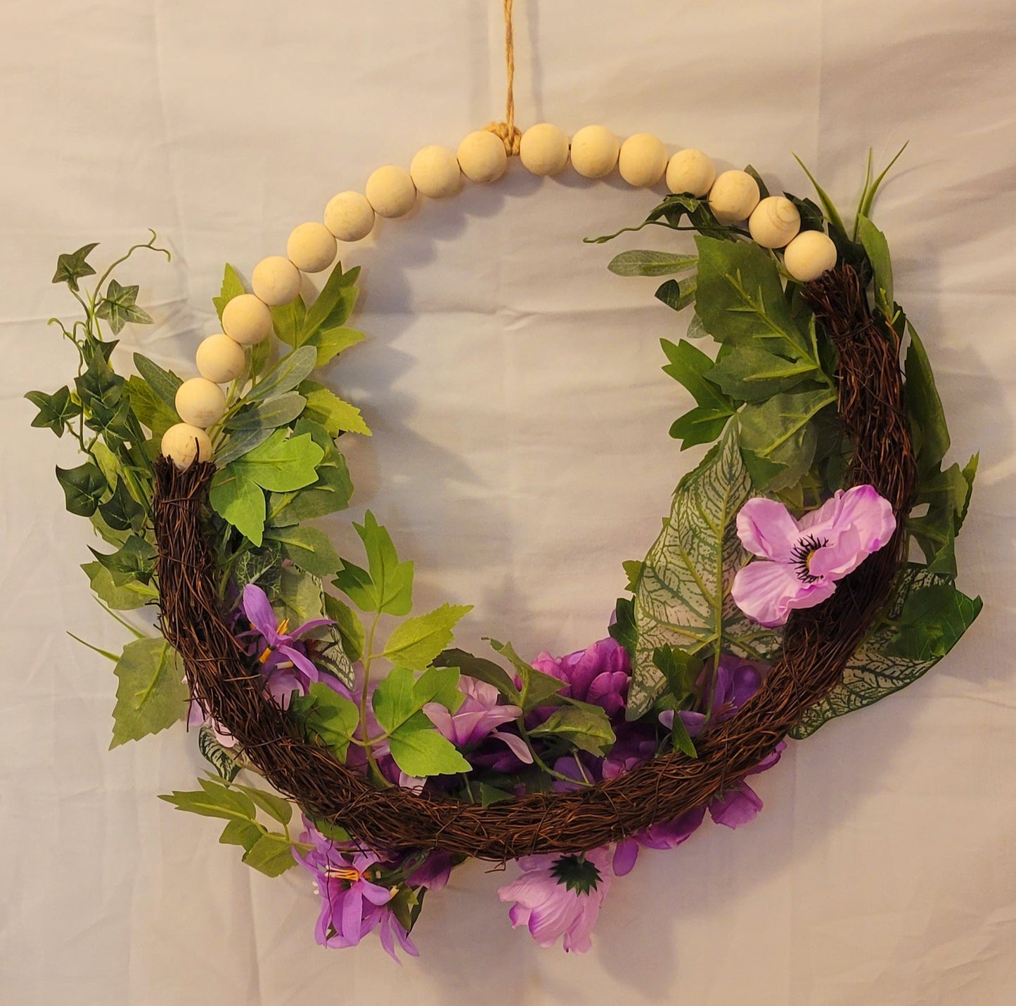 Purple Majesty Peony & Dahlia Wreath