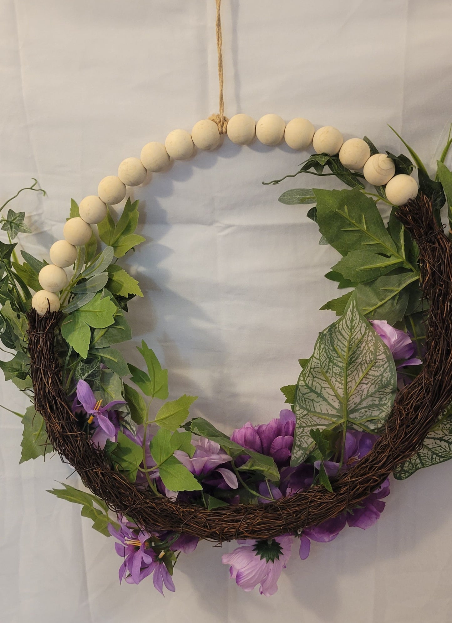 Purple Majesty Peony & Dahlia Wreath