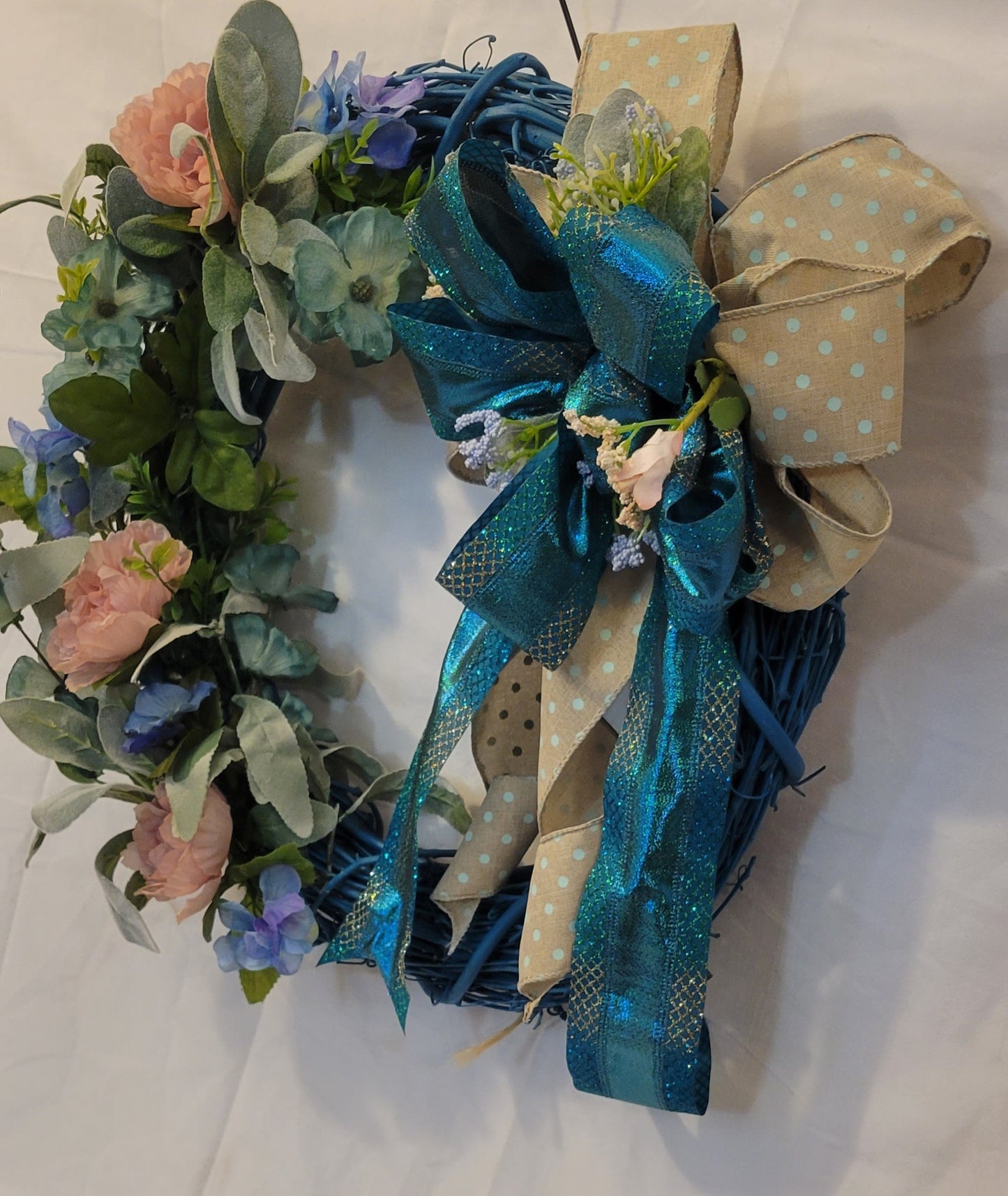 Turquoise Bloom Fantasy Wreath