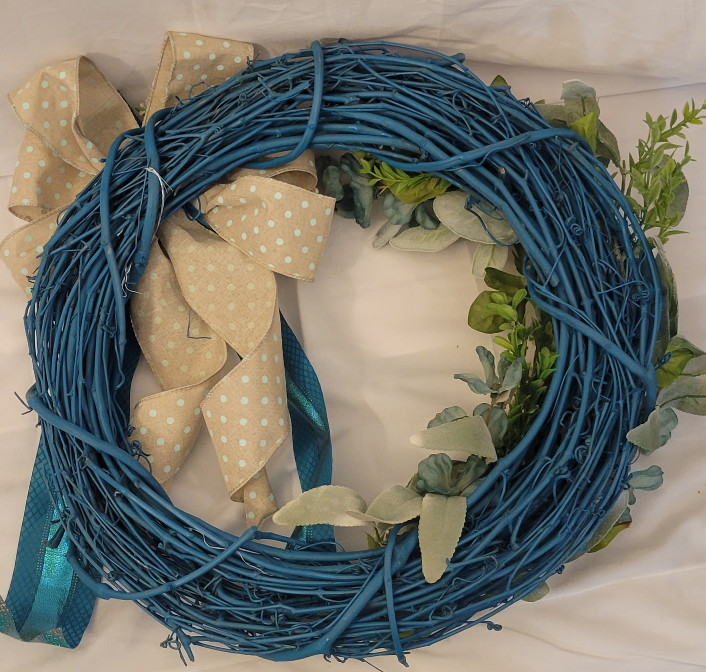 Turquoise Bloom Fantasy Wreath