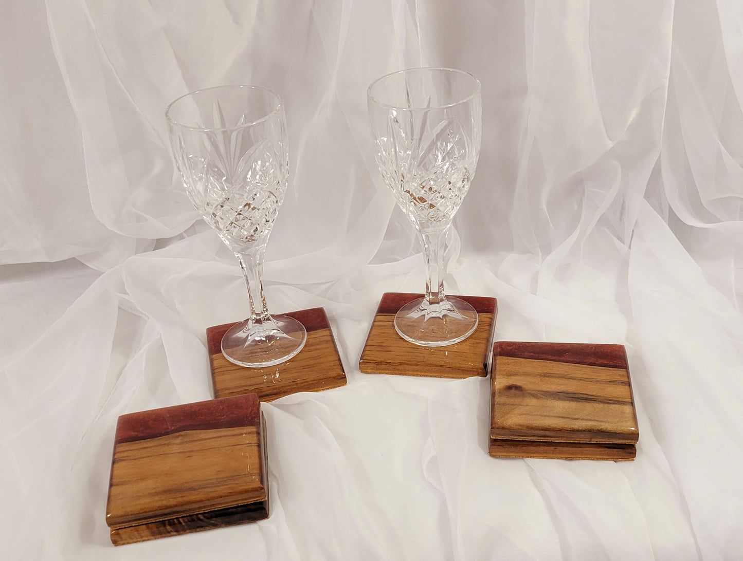 Ruby River Black Walnut Coaster Set