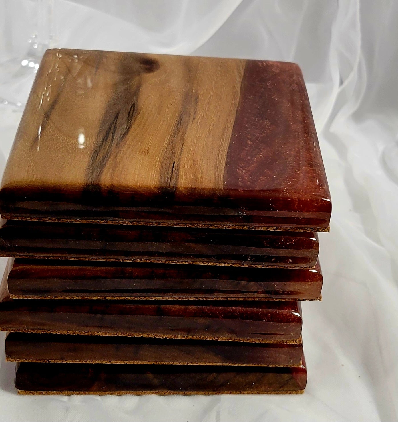 Ruby River Black Walnut Coaster Set