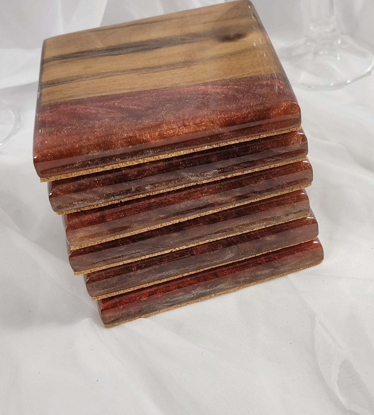 Ruby River Black Walnut Coaster Set