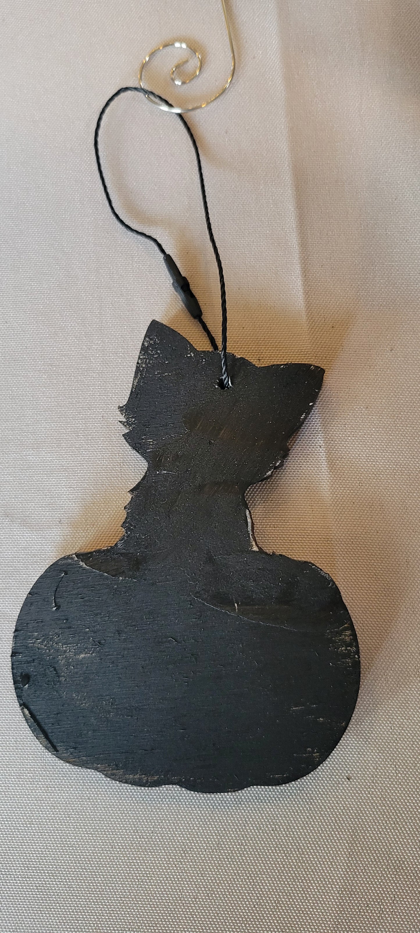 Spooky Cat & Pumpkin Ornament – Halloween Handmade Charm