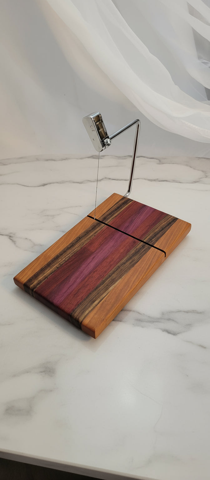Slice & Style: Butcher Block Cheese Slicer Handmade