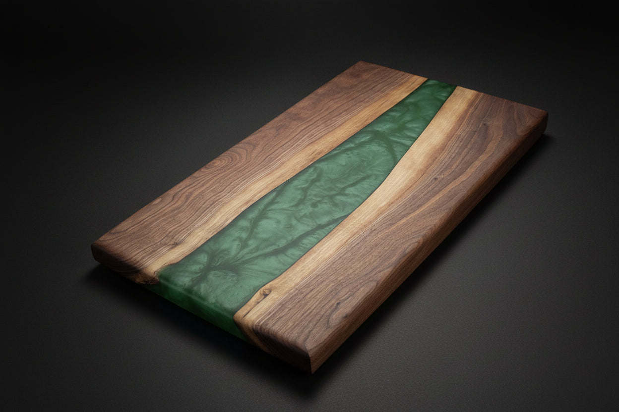 Evergreen Cascade Handmade Black Walnut Charcuterie Board