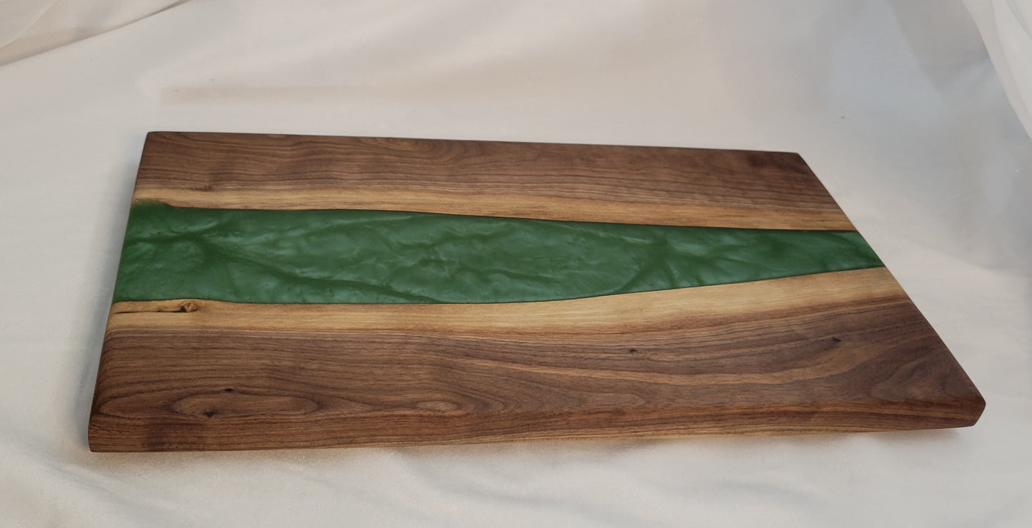 Evergreen Cascade Handmade Black Walnut Charcuterie Board