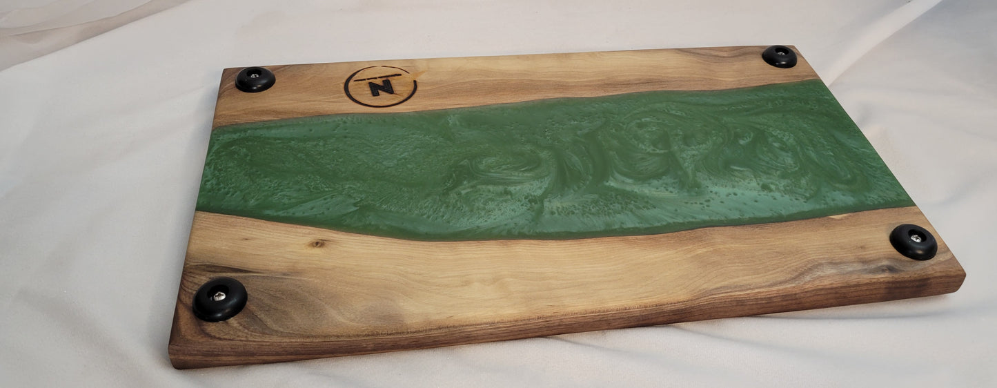 Evergreen Cascade Handmade Black Walnut Charcuterie Board
