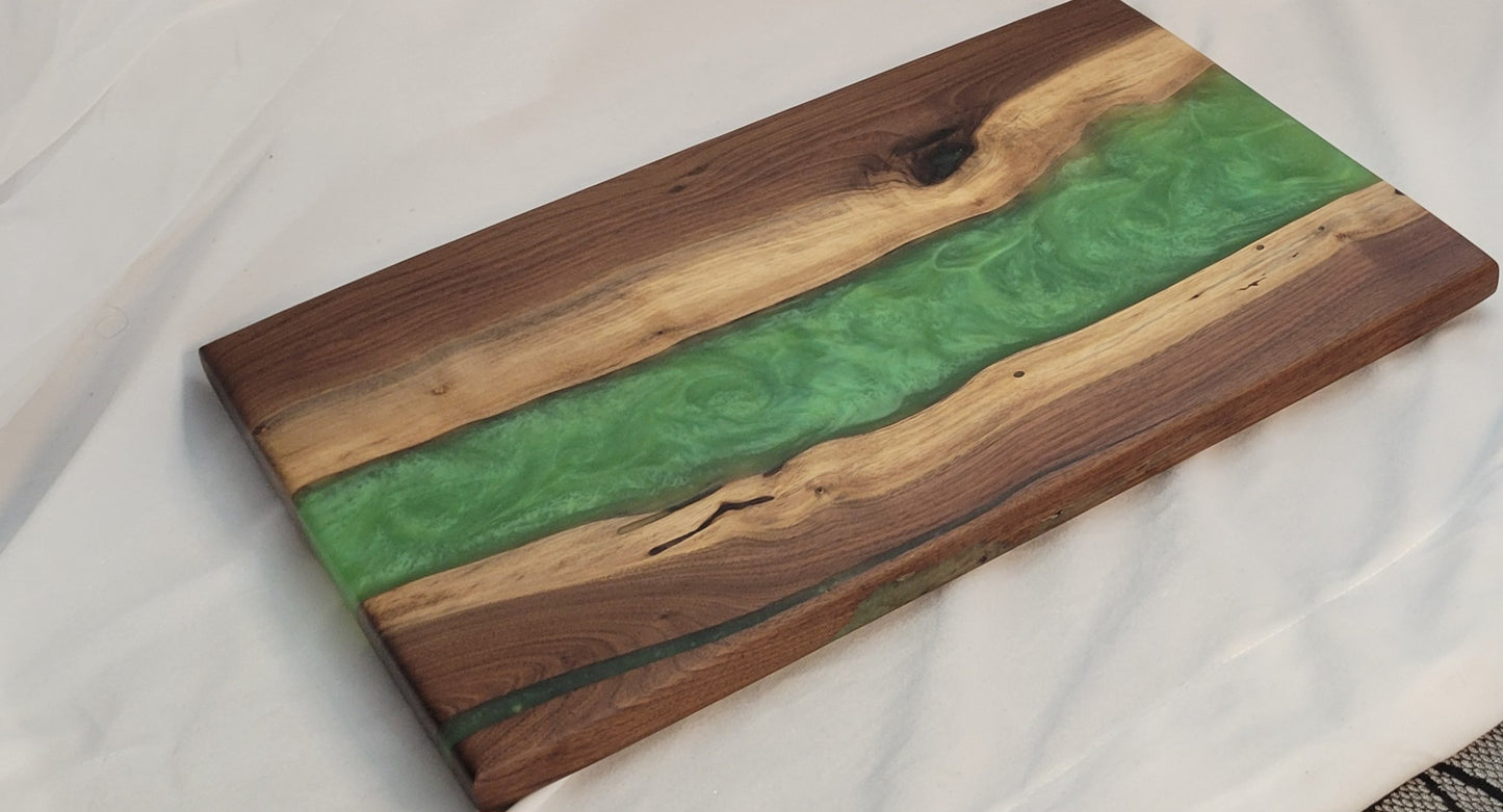 Emerald River Handmade Black Walnut Charcuterie Board