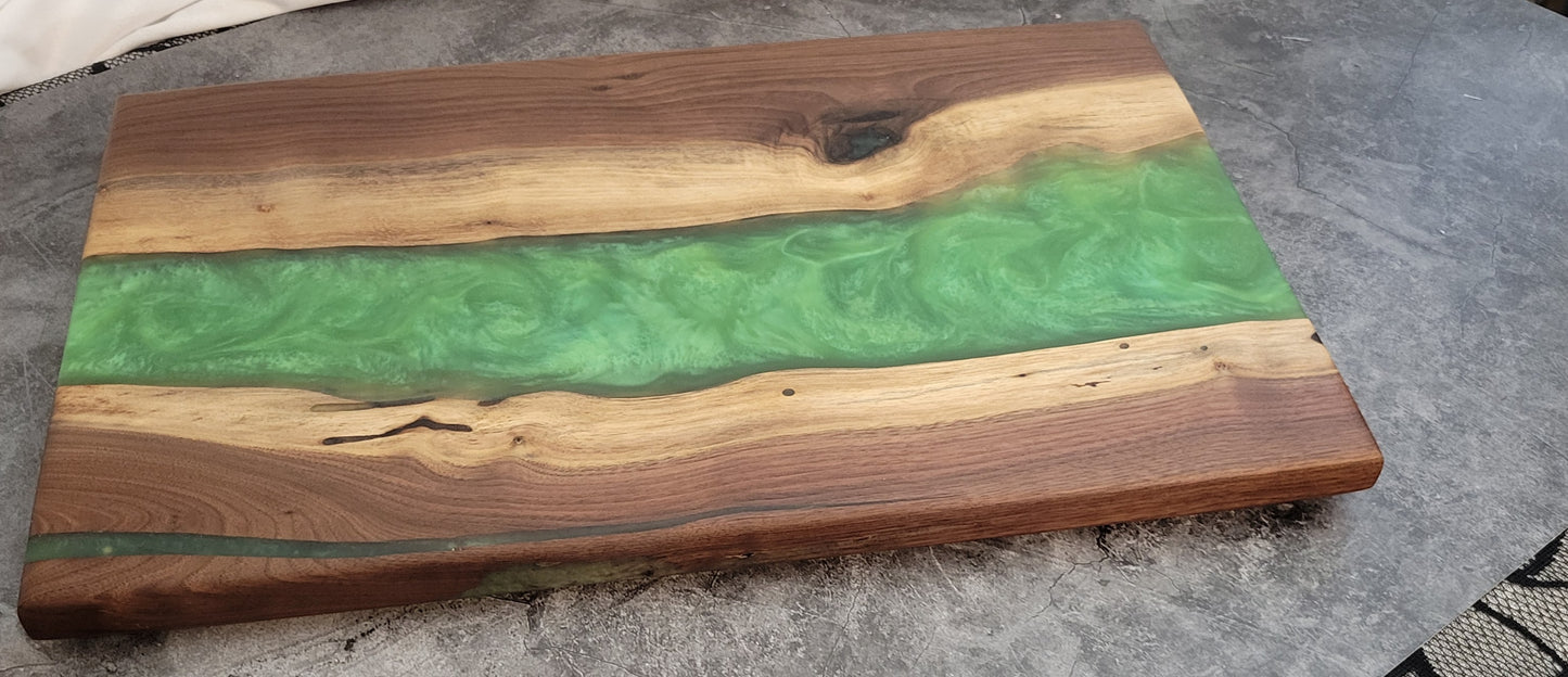 Emerald River Handmade Black Walnut Charcuterie Board