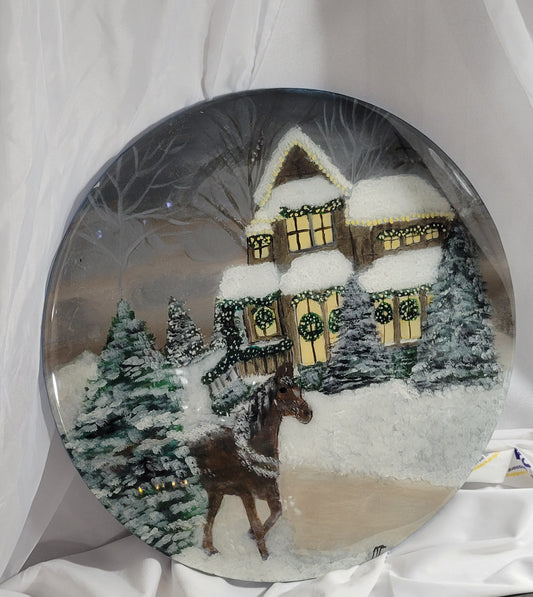 Snowy Cottage Stroll – Enchanting Winter Wonderland Handmade