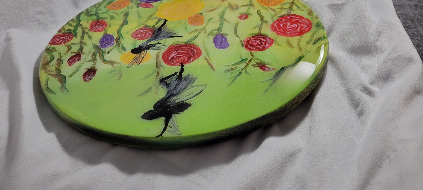Whimsy in Bloom Fairy Garden Wall Art - Handmade with Love