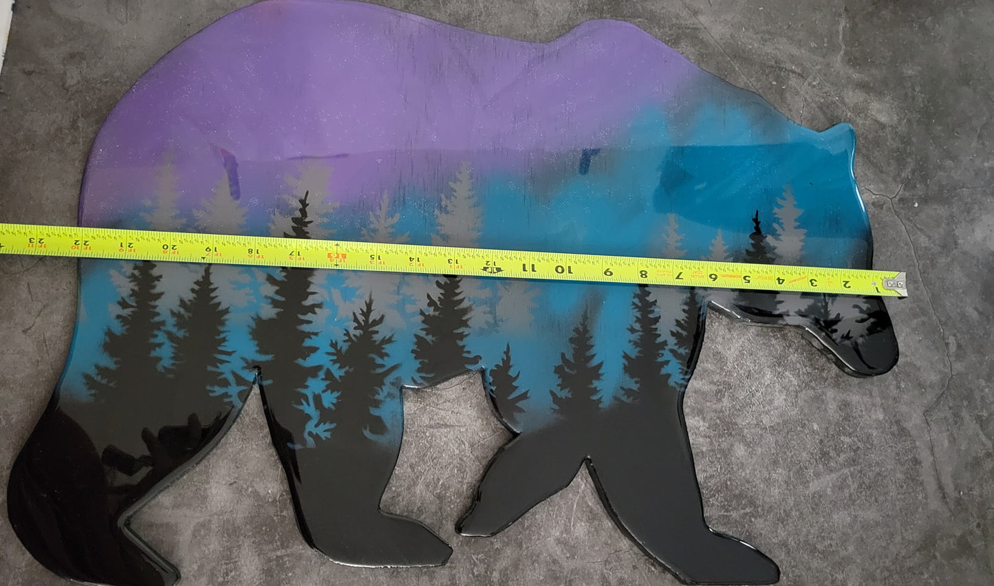 Roaming the Northern Lights!-Aurora Borealis Bear Handmade –