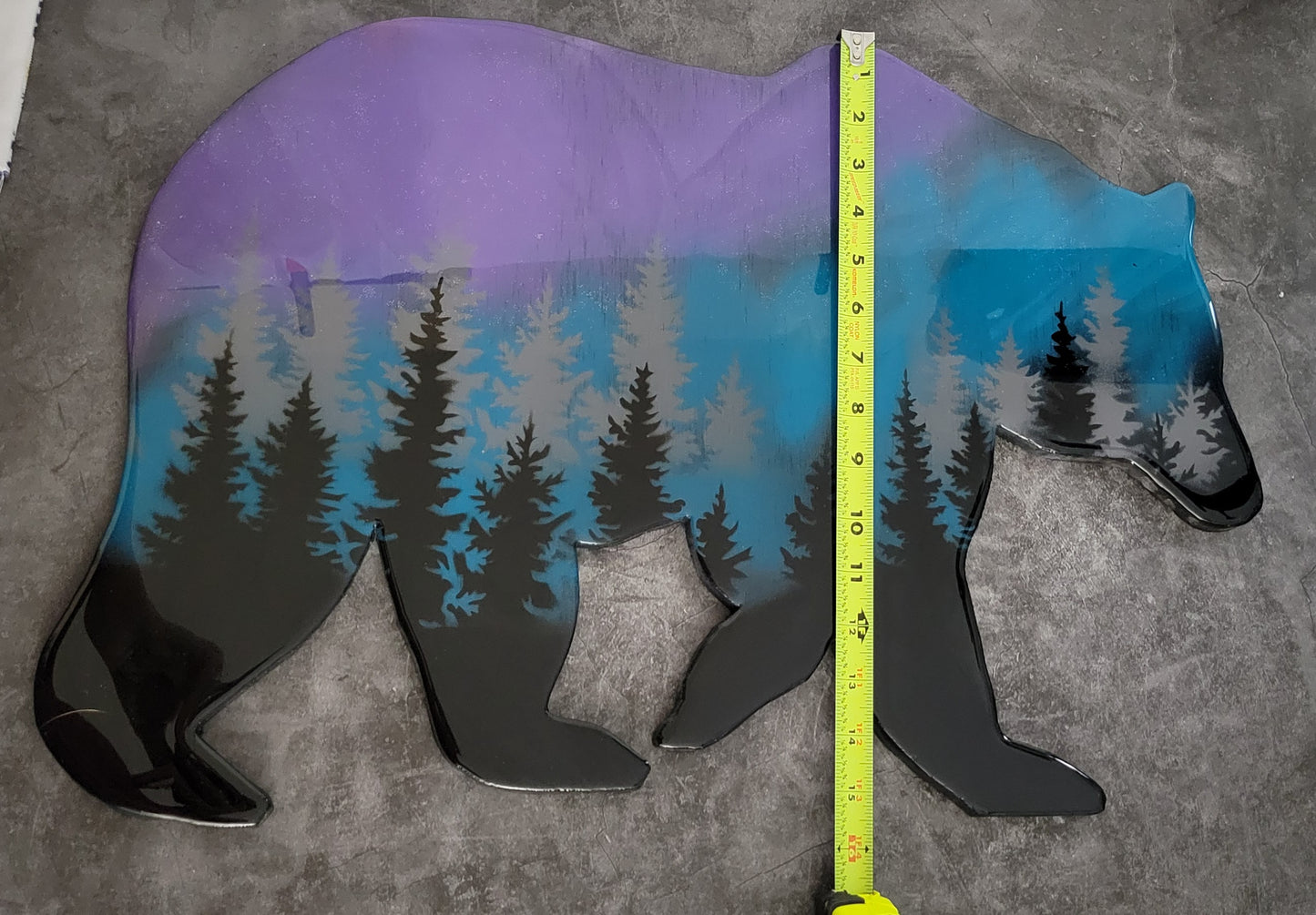 Roaming the Northern Lights!-Aurora Borealis Bear Handmade –
