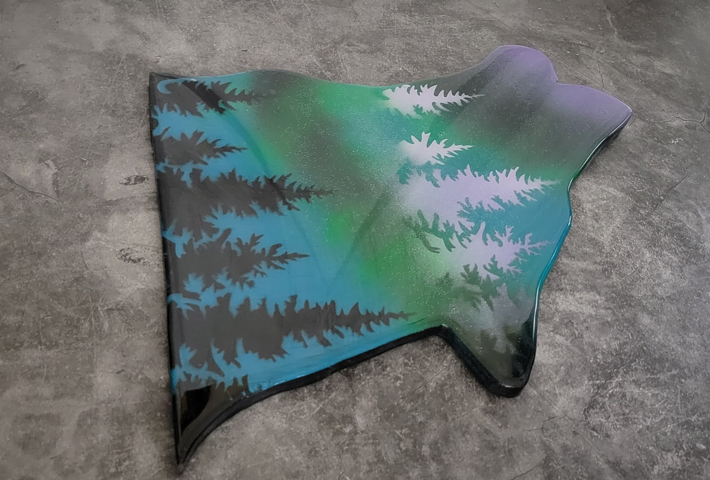 The Howling Beauty: Aurora Borealis Wolf Head Handmade