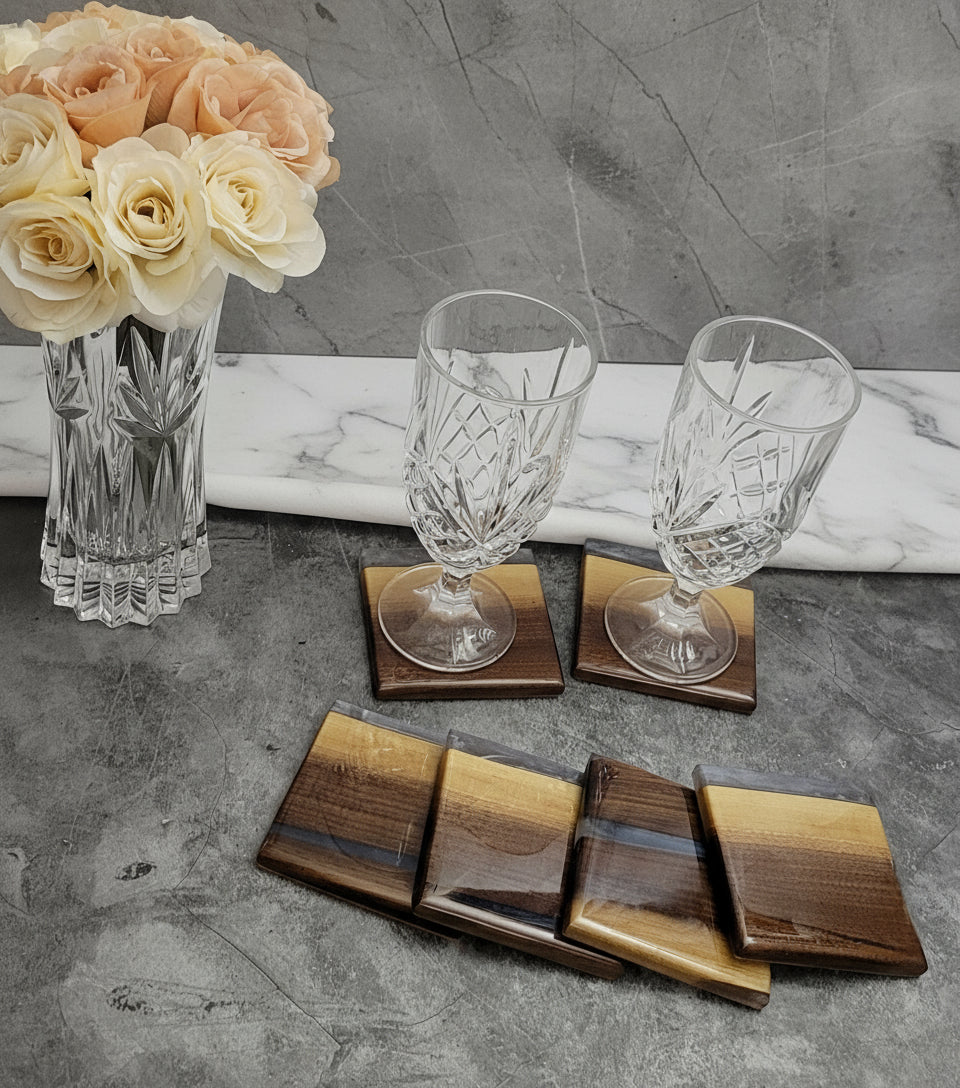 Twilight Cascade Coaster Set - Handmade