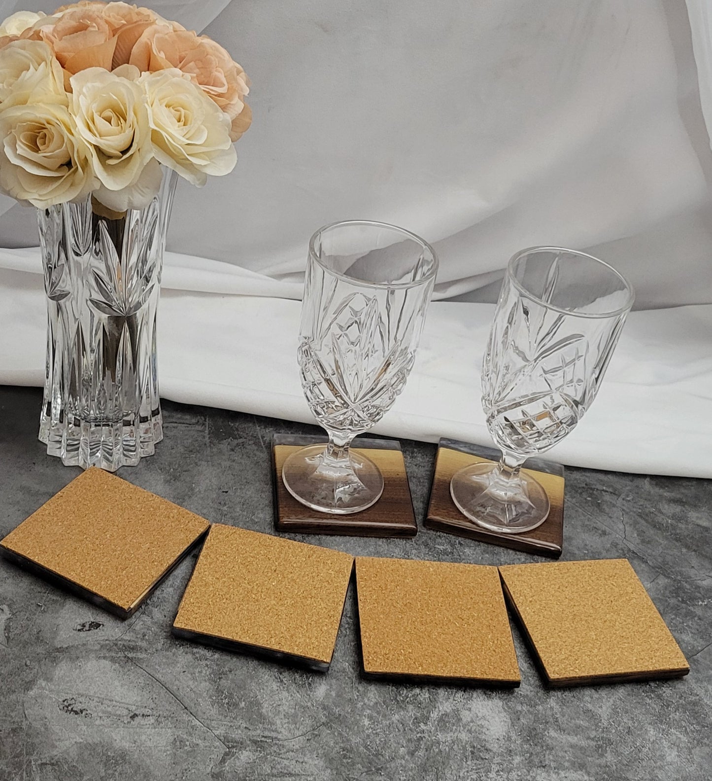 Twilight Cascade Coaster Set - Handmade
