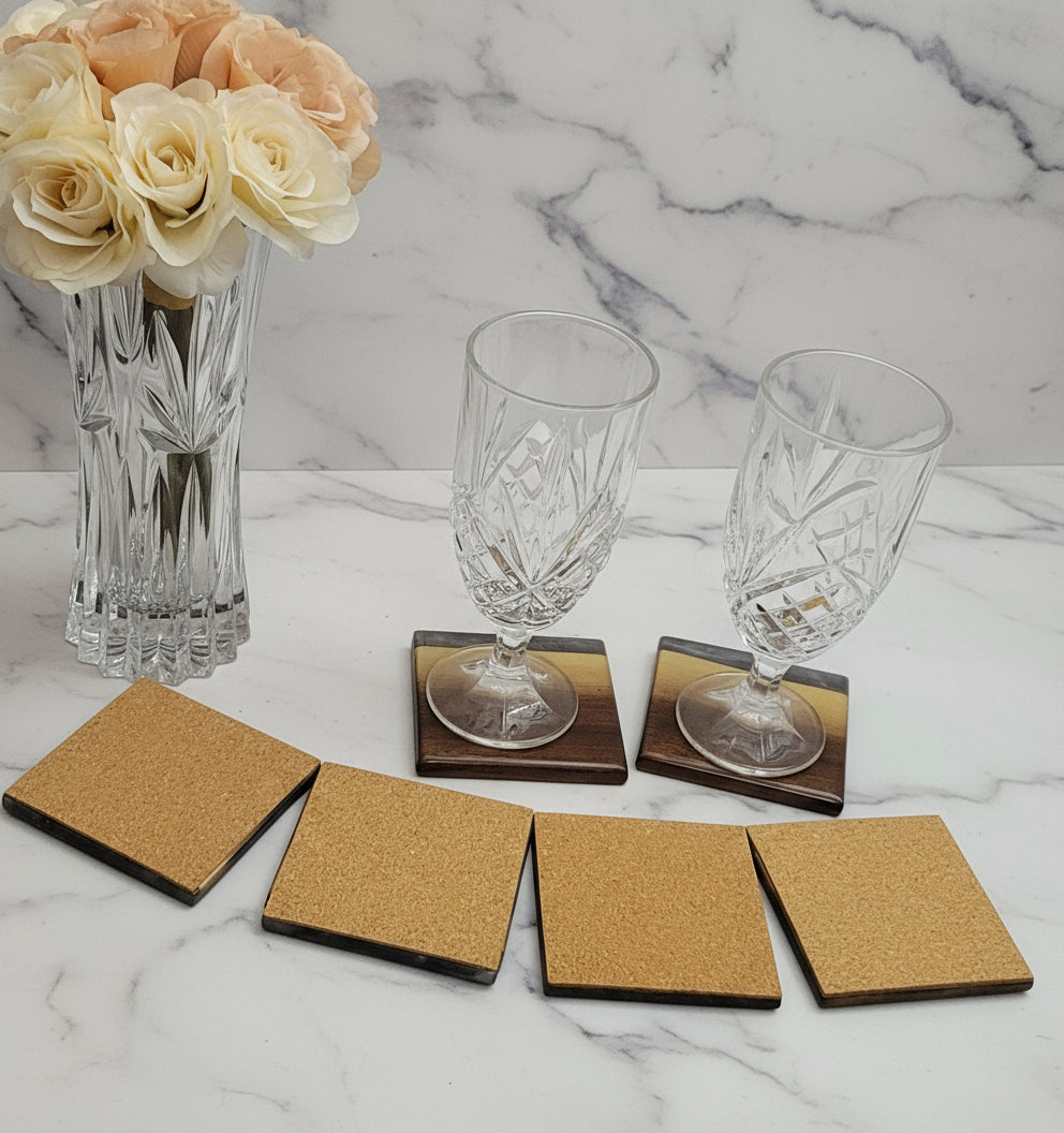 Twilight Cascade Coaster Set - Handmade