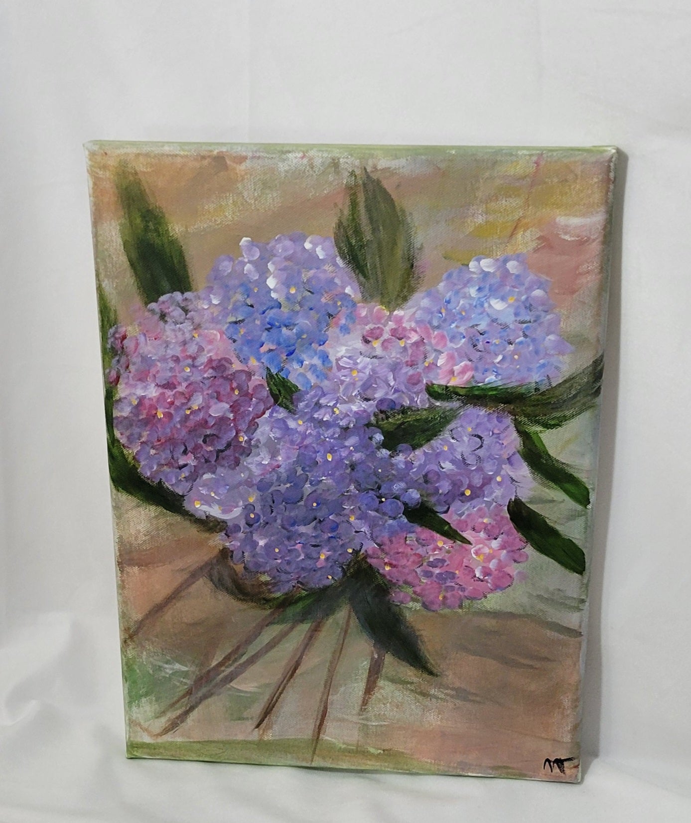Painterly Hydrangeas – Petals in Soft Pastels Canvas Art