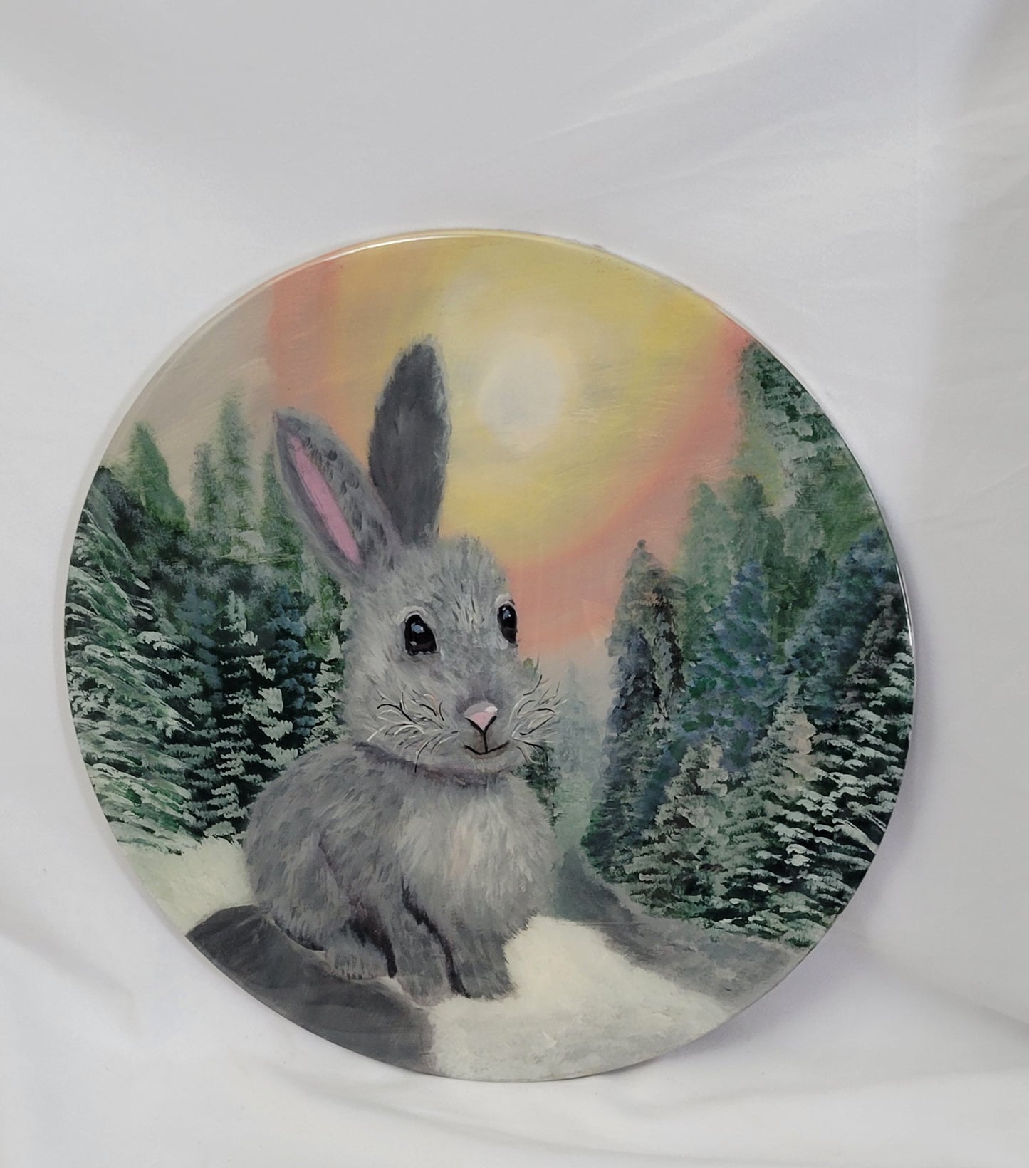 Enchanted Burrow – Winter Bunny Epoxy Resin Art