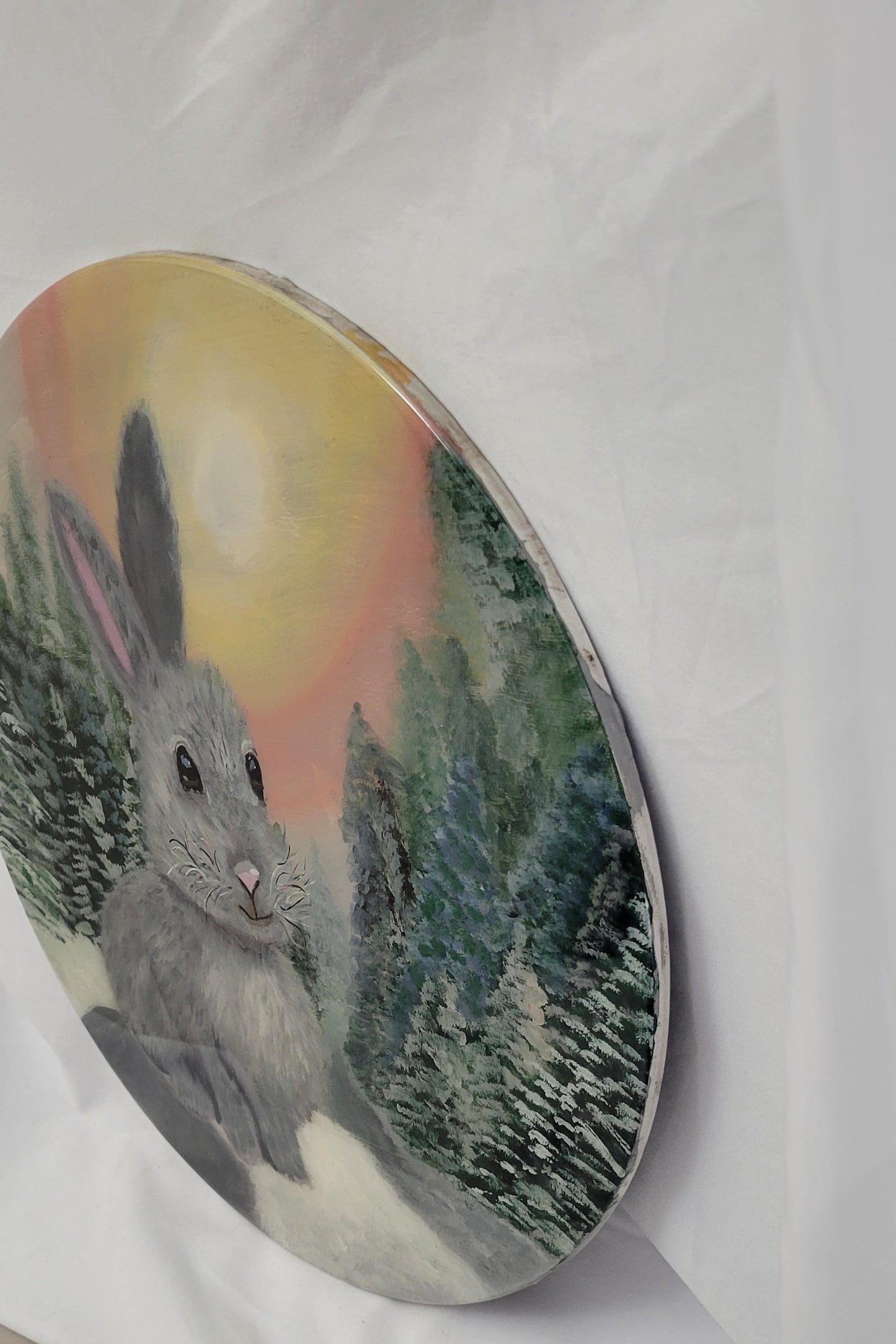 Enchanted Burrow – Winter Bunny Epoxy Resin Art