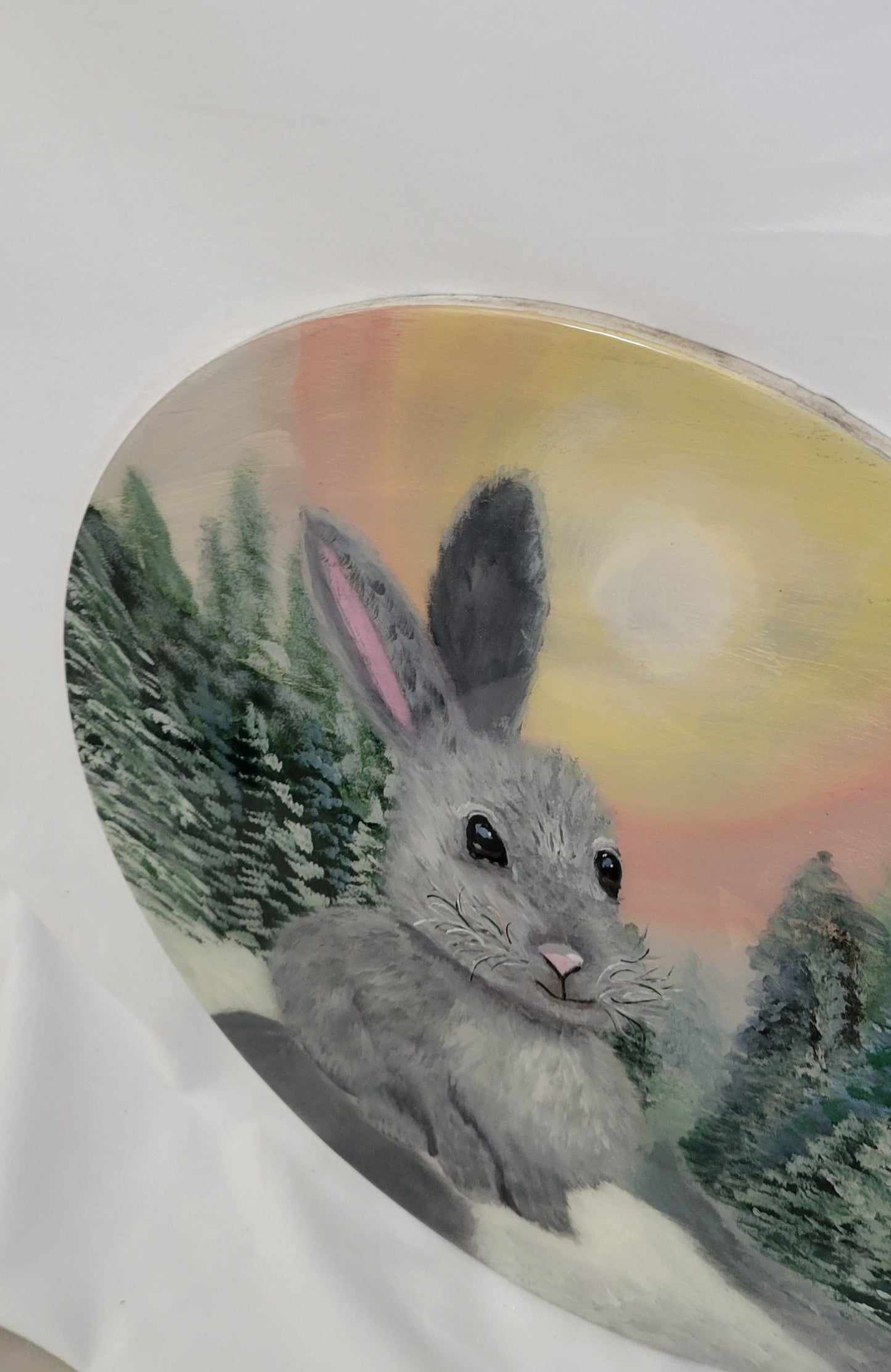 Enchanted Burrow – Winter Bunny Epoxy Resin Art