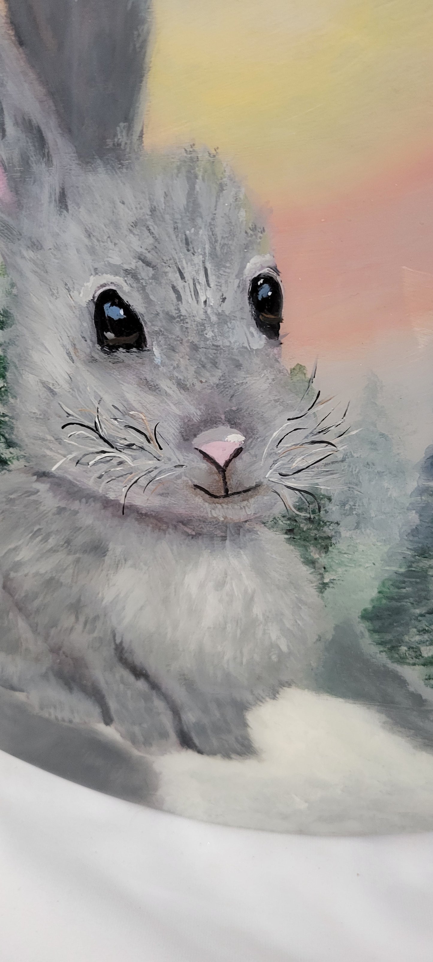 Enchanted Burrow – Winter Bunny Epoxy Resin Art