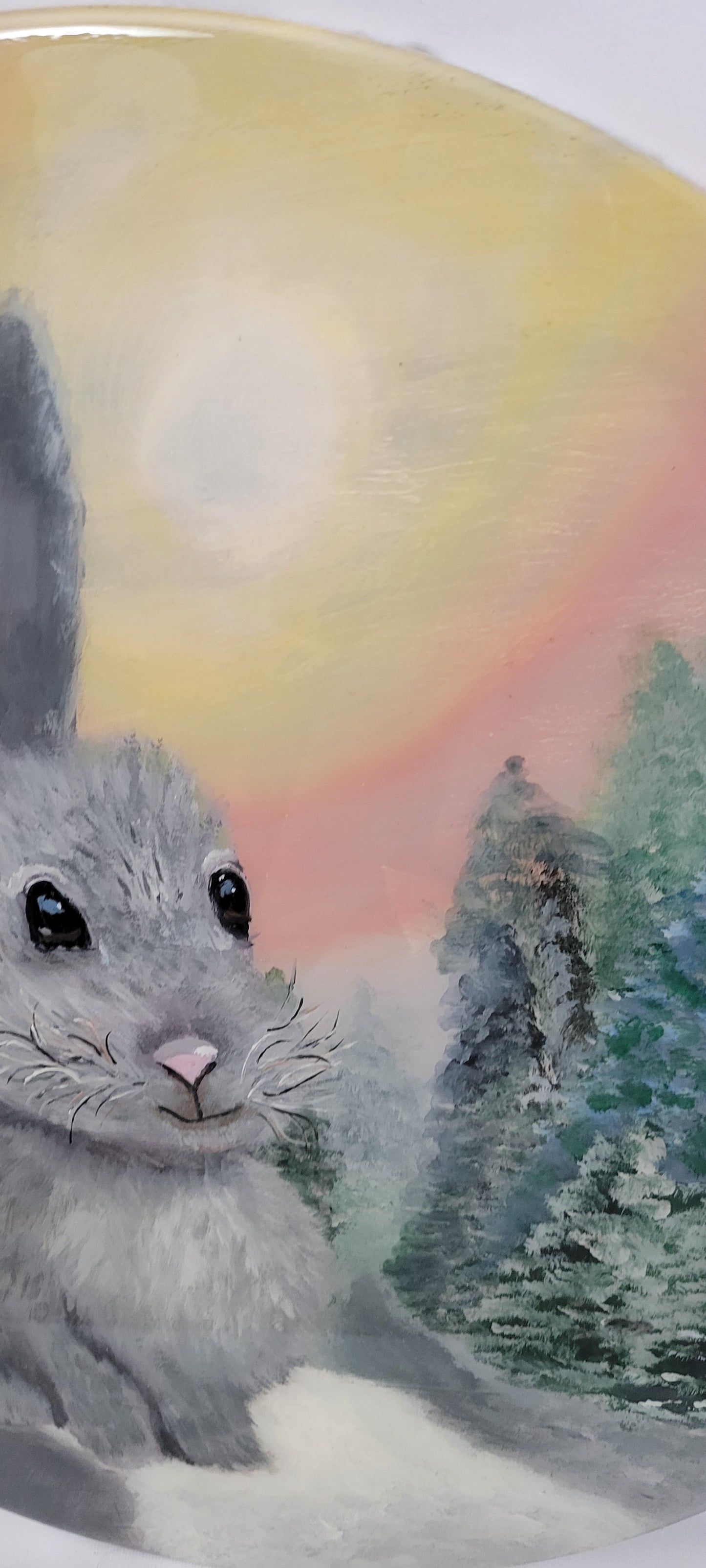 Enchanted Burrow – Winter Bunny Epoxy Resin Art