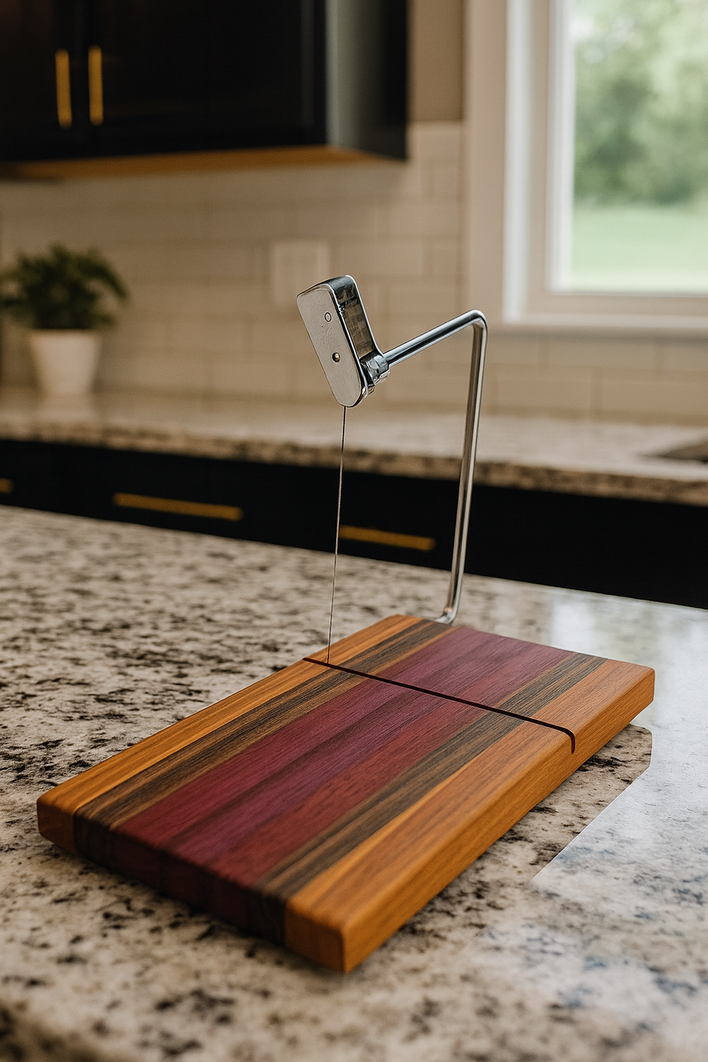 Slice & Style: Butcher Block Cheese Slicer Handmade