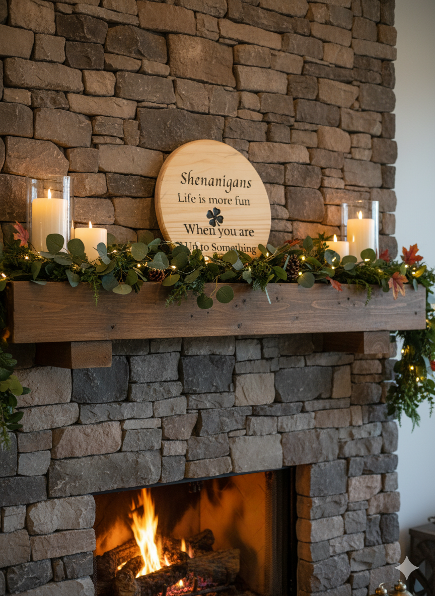 Shenanigans – Engraved Birch Wood Wall Sign