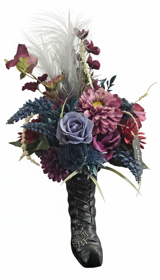 Enchanted Floral Witch Boot