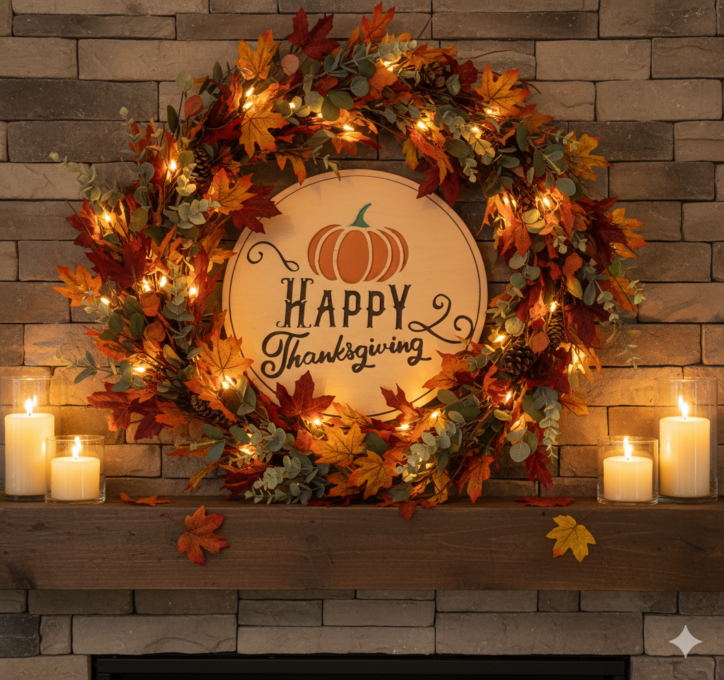 Happy Thanksgiving – Harvest Pumpkin Décor Sign