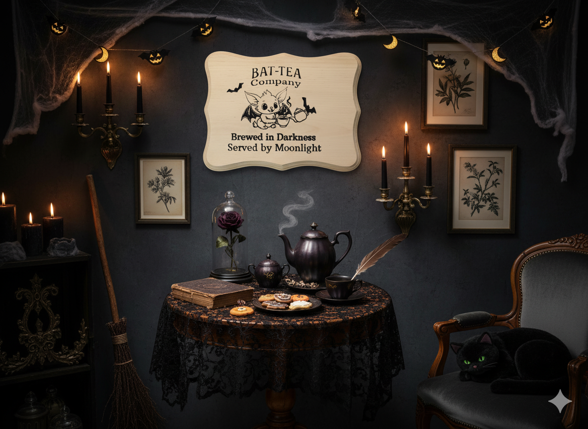 Bat-Tea Company – Brewed in Darkness Wall Décor Sign