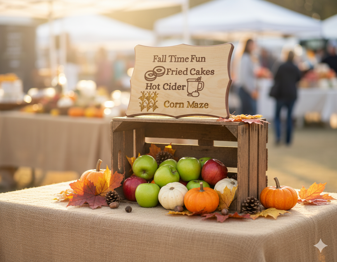 Fall Time Fun – Engraved Birch Wood Autumn Sign