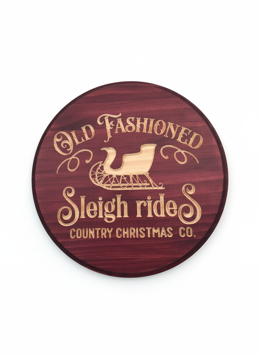 Old-Fashioned Sleigh Rides – Country Christmas Décor Sign