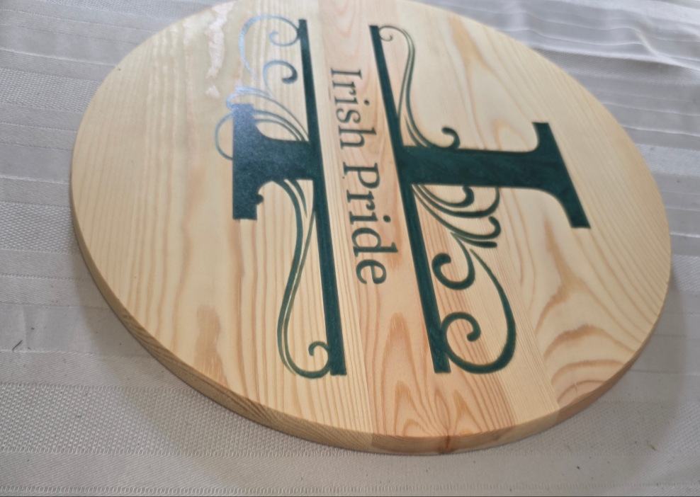 Irish Pride – Green Epoxy Resin Wall Sign
