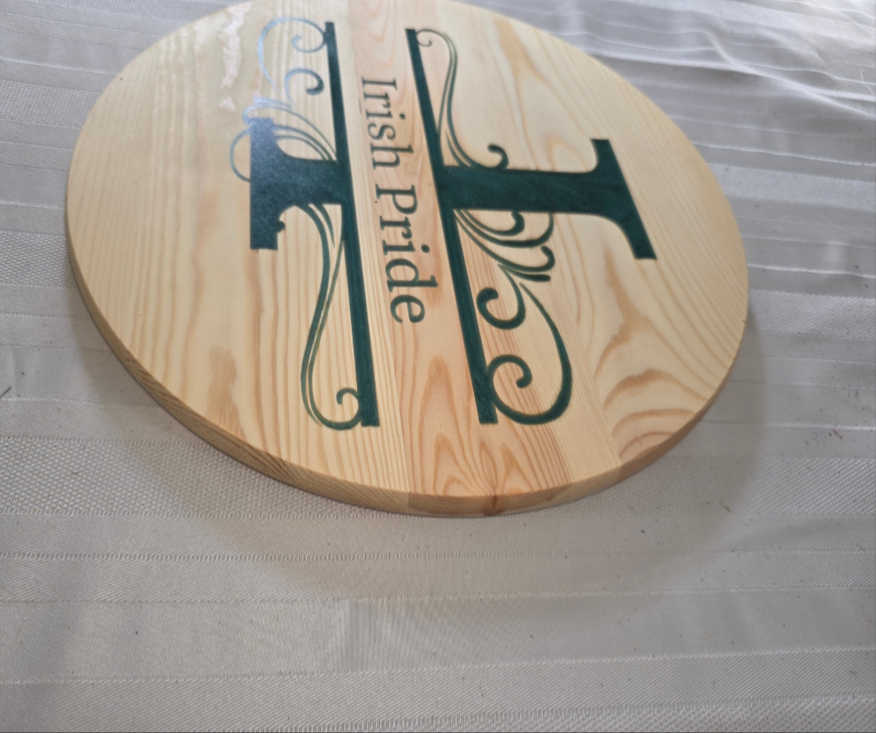 Irish Pride – Green Epoxy Resin Wall Sign