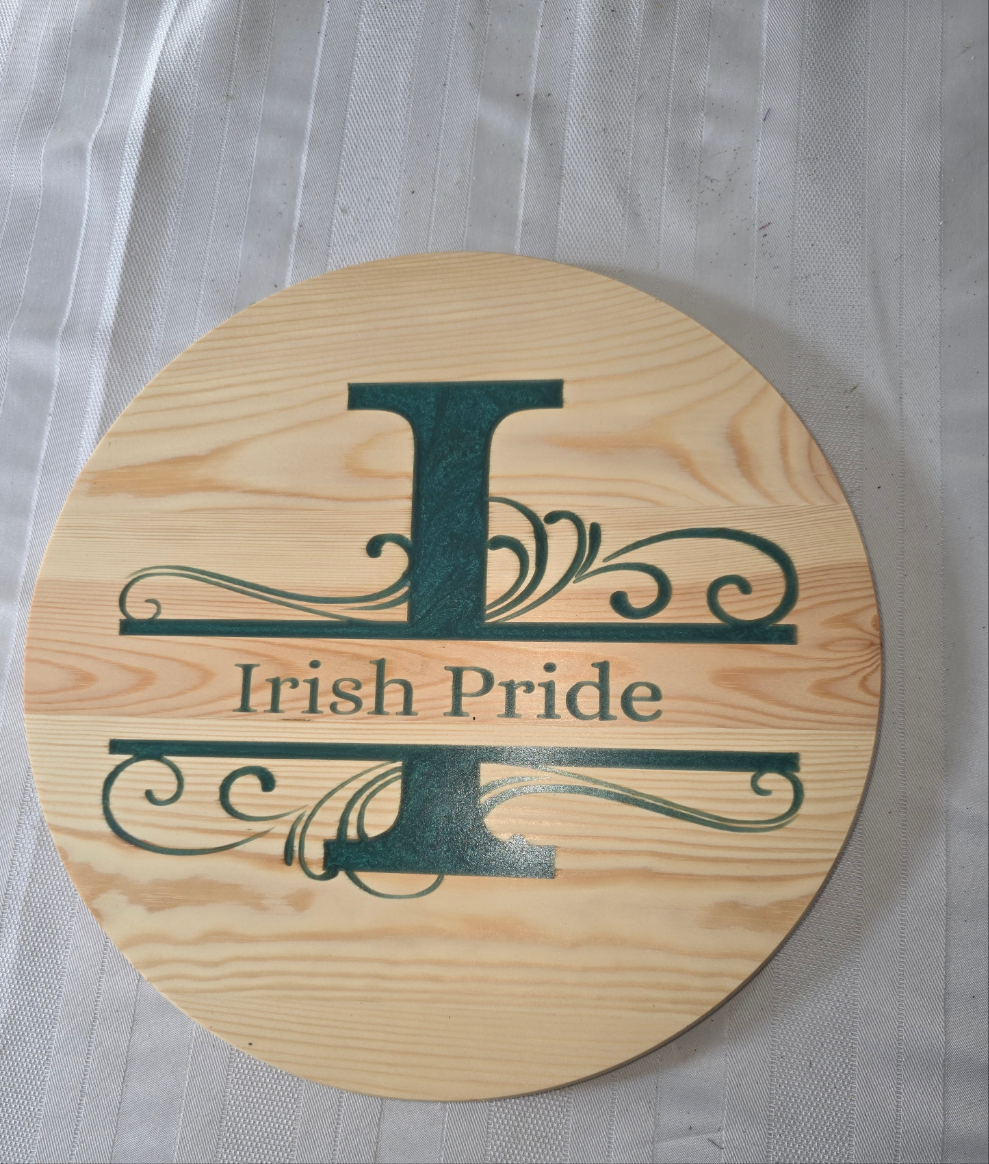 Irish Pride – Green Epoxy Resin Wall Sign