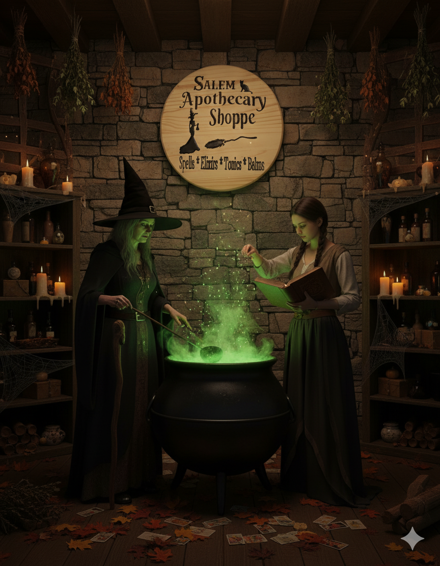 Salem Apothecary Halloween Sign