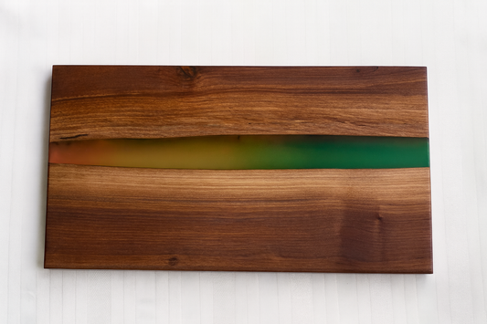 Autumnal Solar Drift – Black Walnut River Charcuterie Board