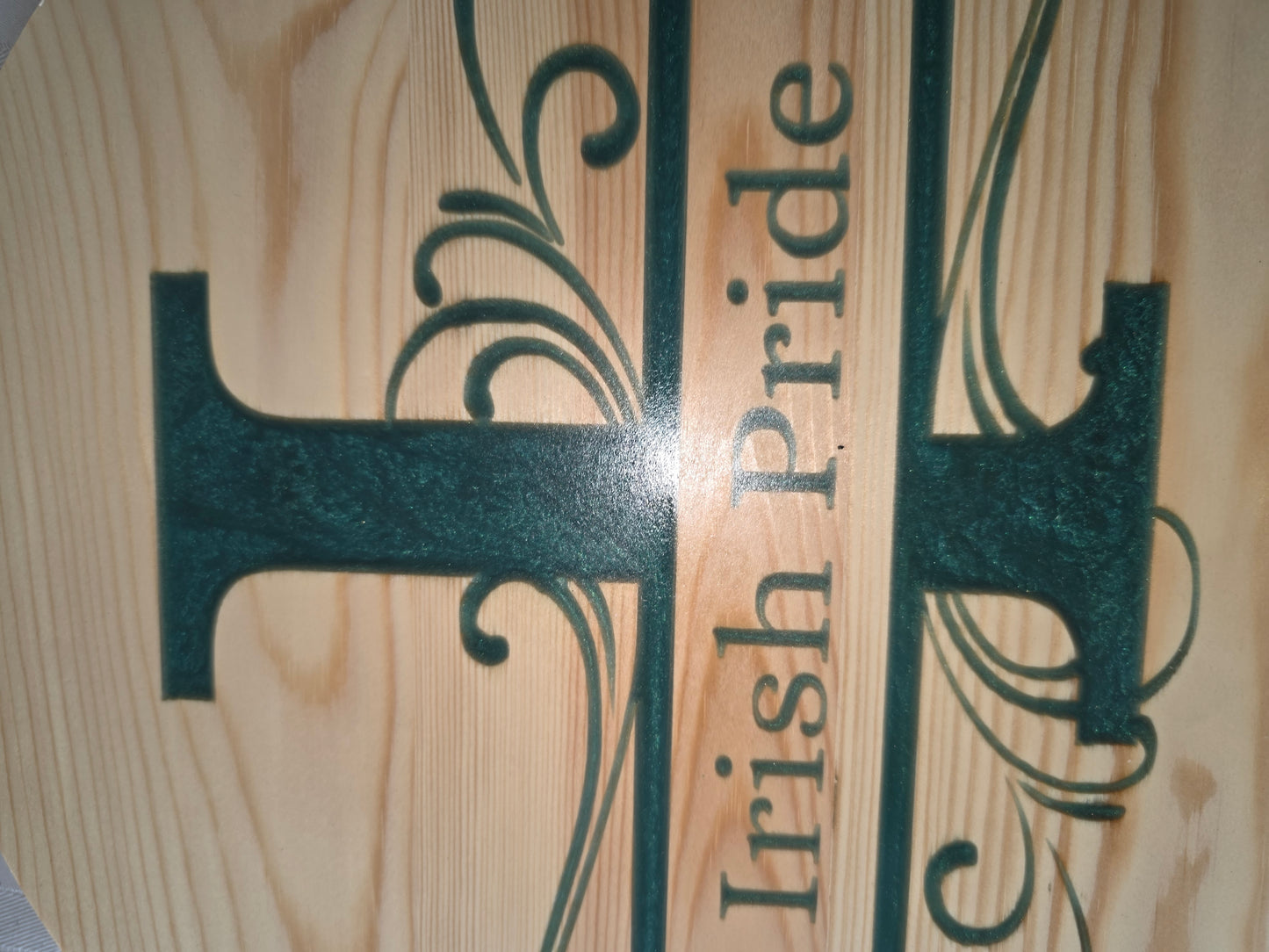 Irish Pride – Green Epoxy Resin Wall Sign