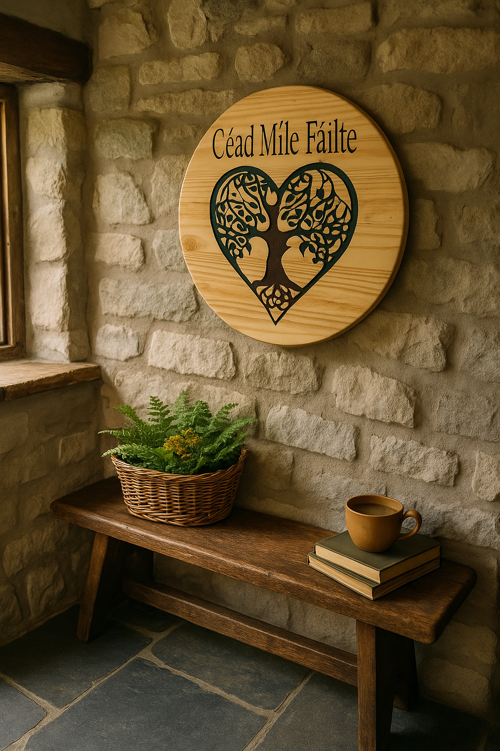 Céad Míle Fáilte – Celtic Tree of Life Welcome Sign