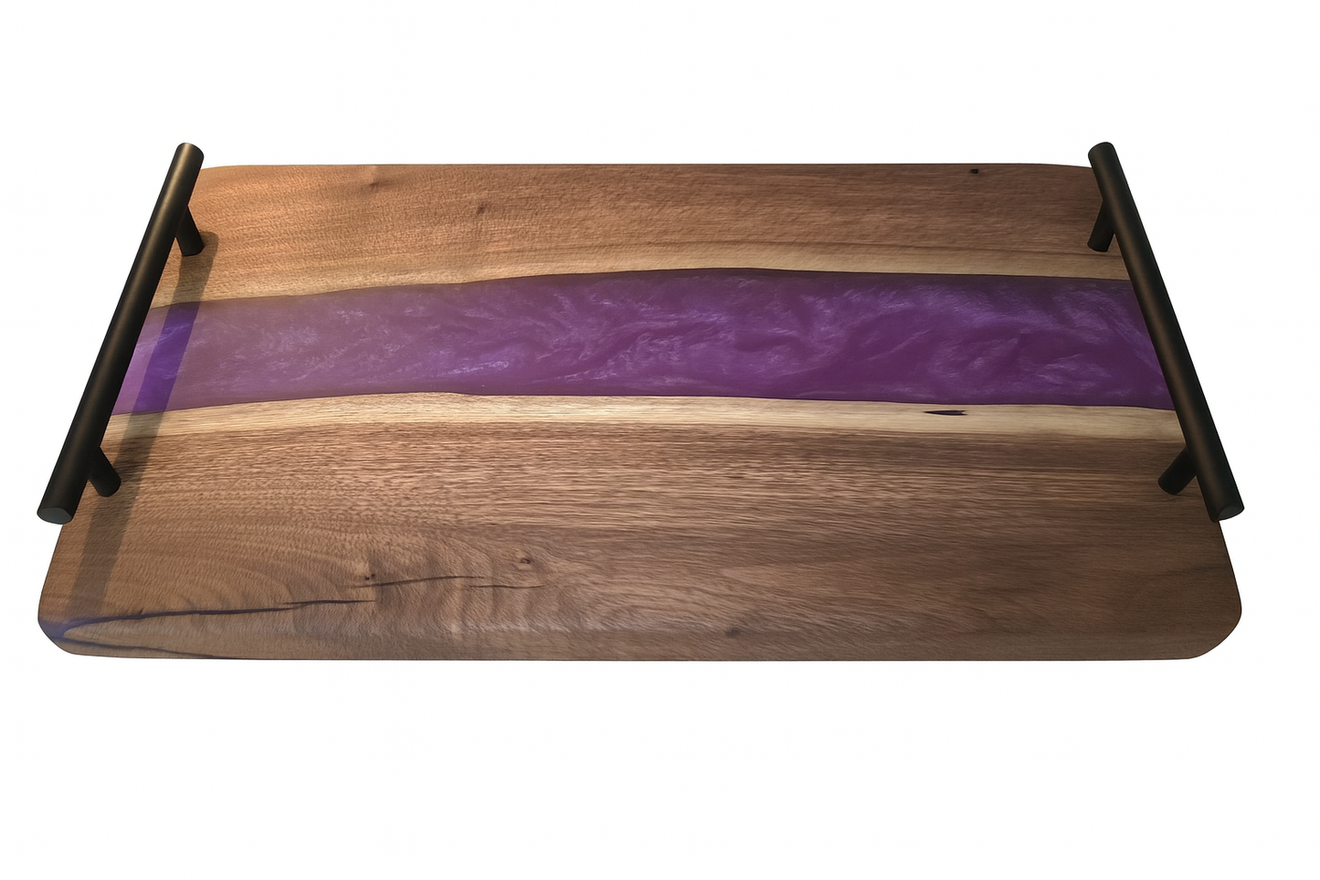 Raspberry Ripple Black Walnut Charcuterie Board - Handmade with Love