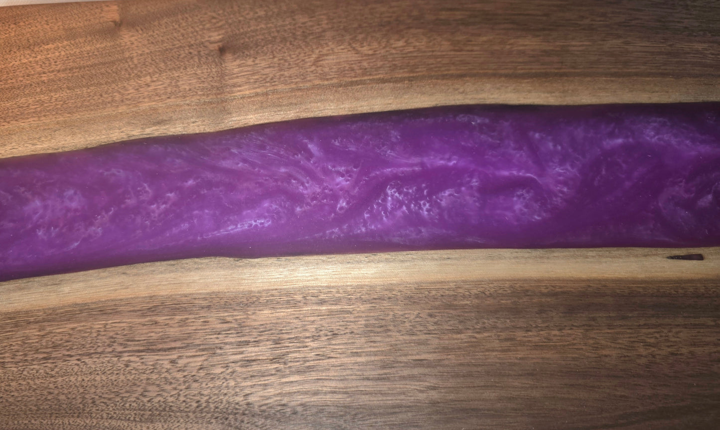 Raspberry Ripple Black Walnut Charcuterie Board - Handmade with Love