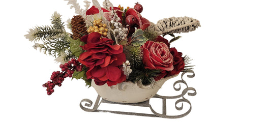 Winter Garden Sleigh Centerpiece