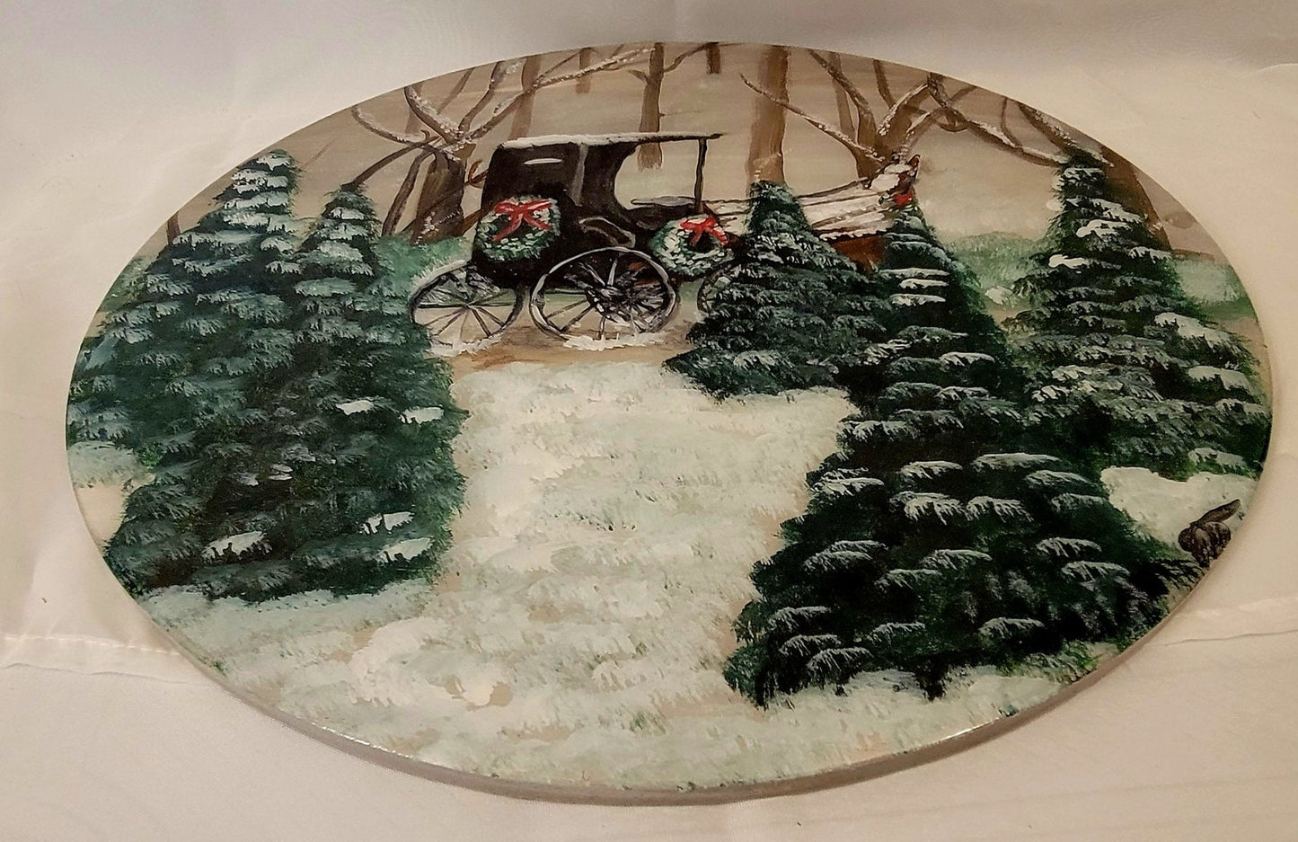 Enchanted Winter Eve Hand painted Wall Art